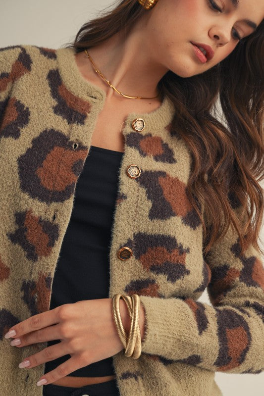 Soft Elegance Leopard Brushed Cardigan