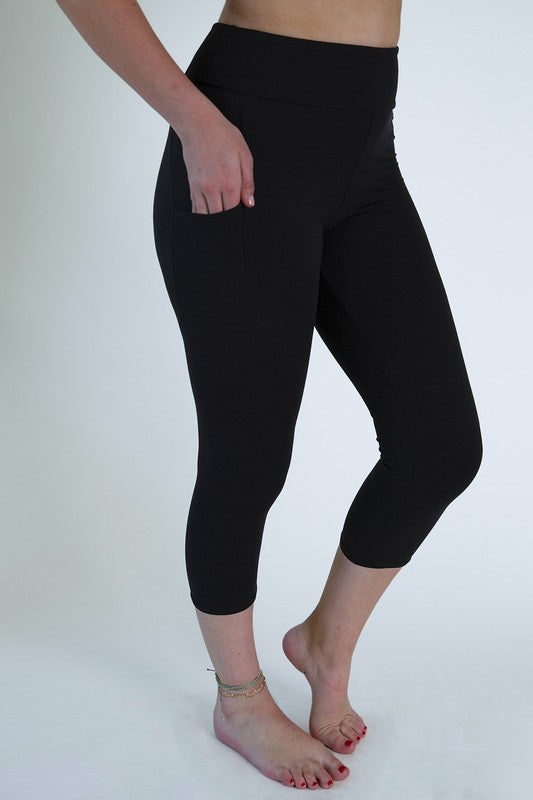 Black Pocket Capri