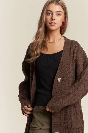 Button Down Sweater Cardigan