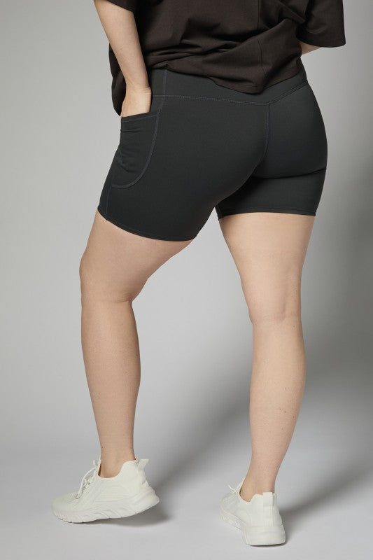 Tummy Control & Button Lifting Biker Shorts