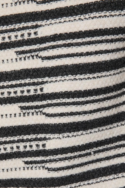 Brown Neck Striped Sweater