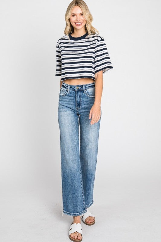 PETRA153 Super High Rise Stretch Classic Straight Jeans