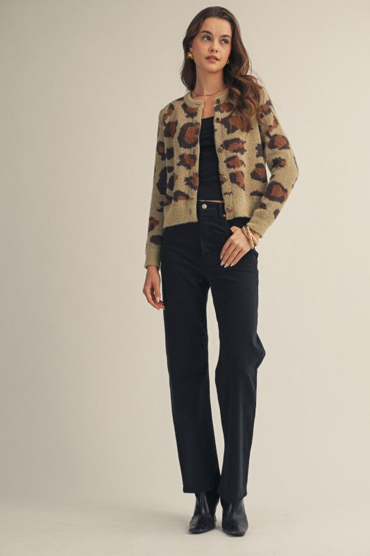 Soft Elegance Leopard Brushed Cardigan