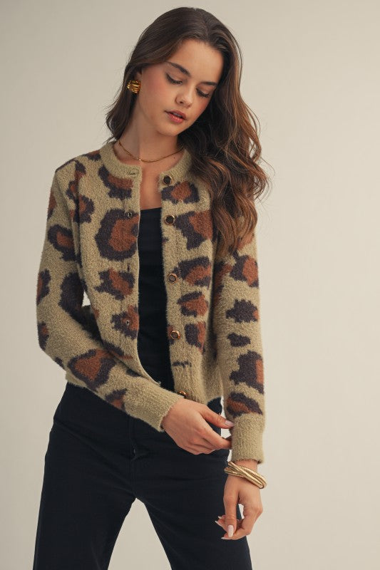 Soft Elegance Leopard Brushed Cardigan