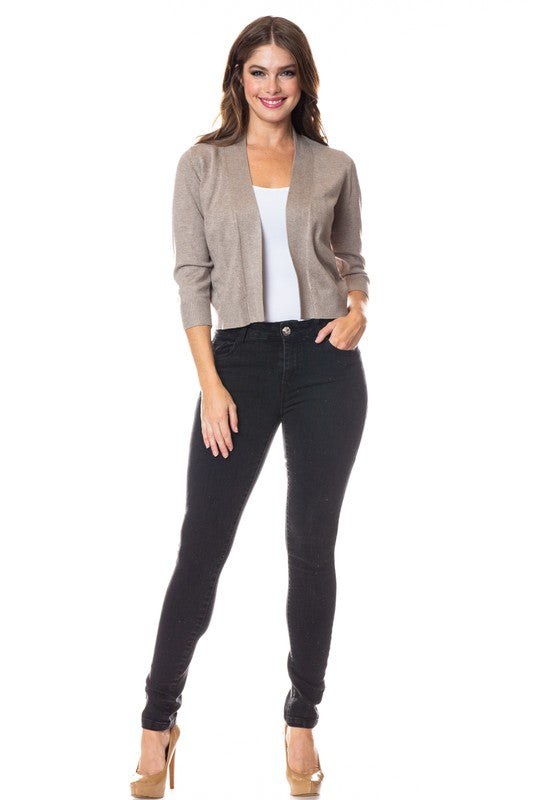 Open Knit Bolero Cardigan