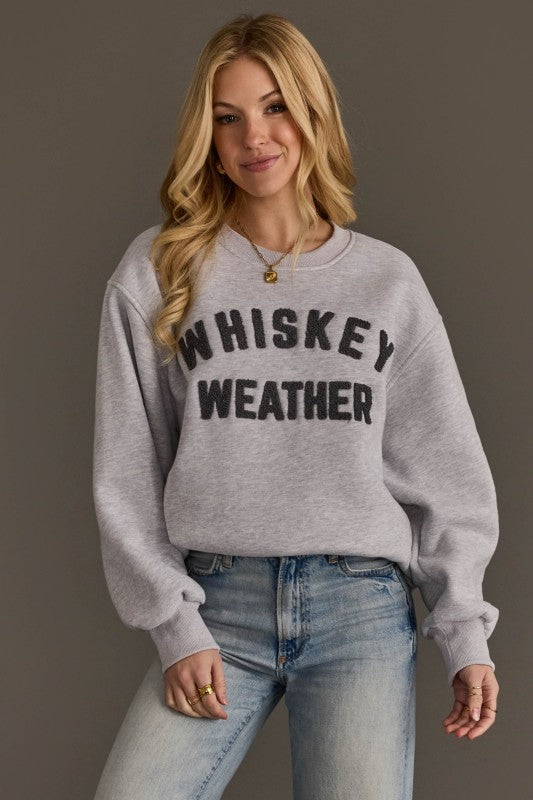 LT.GRAY & DK.GRAY WHISKEY WETHER SWEATSHIRT