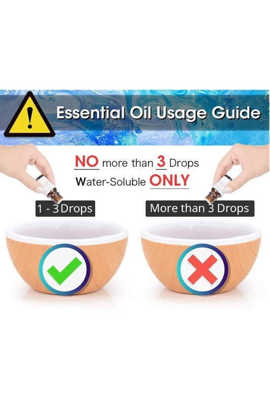 Floral Aroma Scent Diffuser Mist Humidifier (Dark Wood)