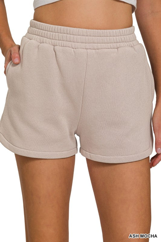Fleece Long Sleeve Sweatshirts & Shorts Set