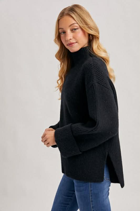 Funnel Neck Oversized Pullover