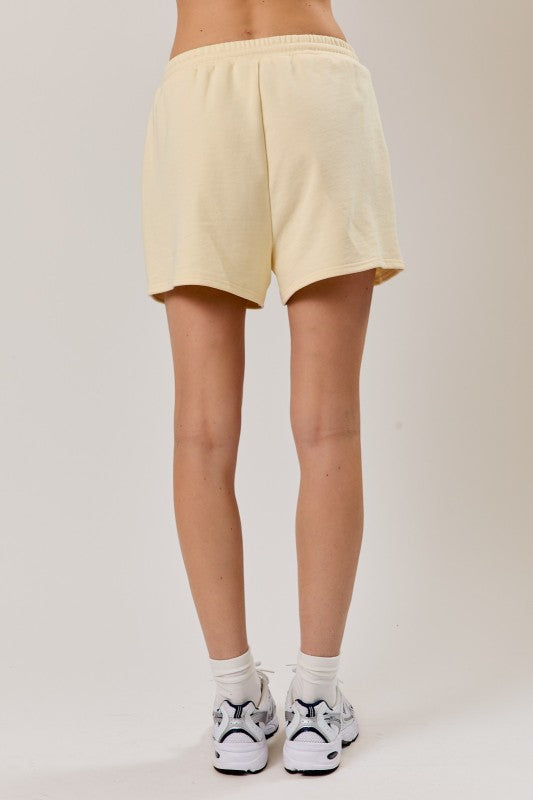 High Rise American Dream Embo Sweatshorts