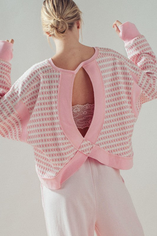 Reversible Back Cross Detail Pullover