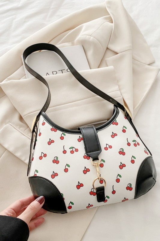 Cherry Pattern Hamptons Hobo Bag