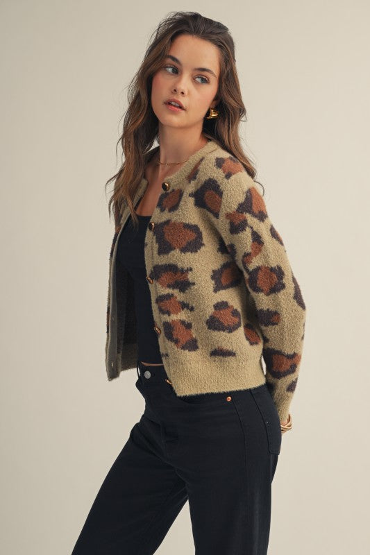 Soft Elegance Leopard Brushed Cardigan