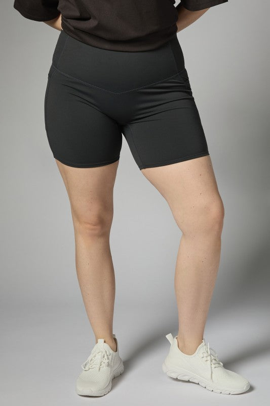 Tummy Control & Button Lifting Biker Shorts
