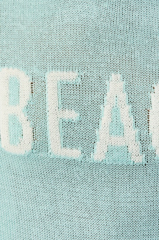 Round Neck Long Sleeve Beach Lightweight Sweater