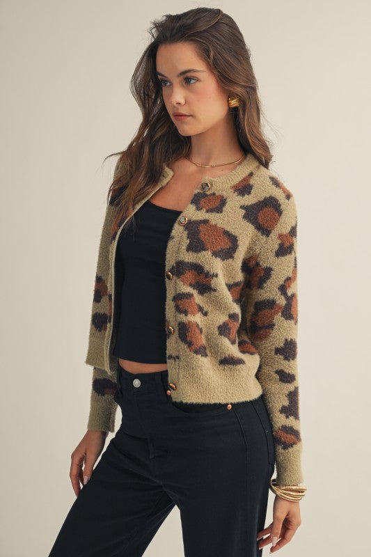 Soft Elegance Leopard Brushed Cardigan