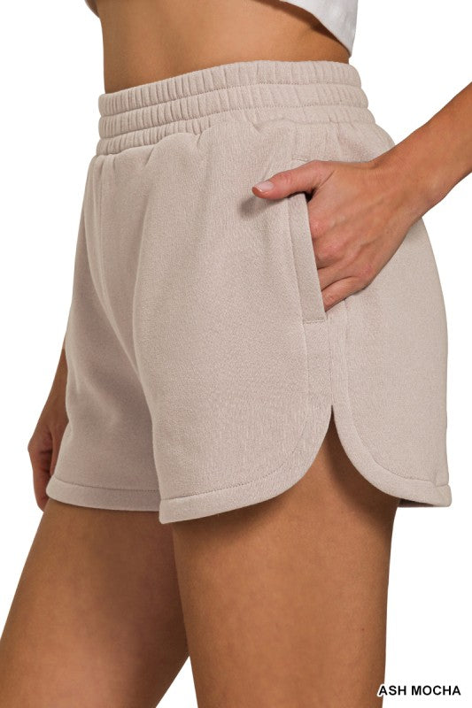 Fleece Long Sleeve Sweatshirts & Shorts Set