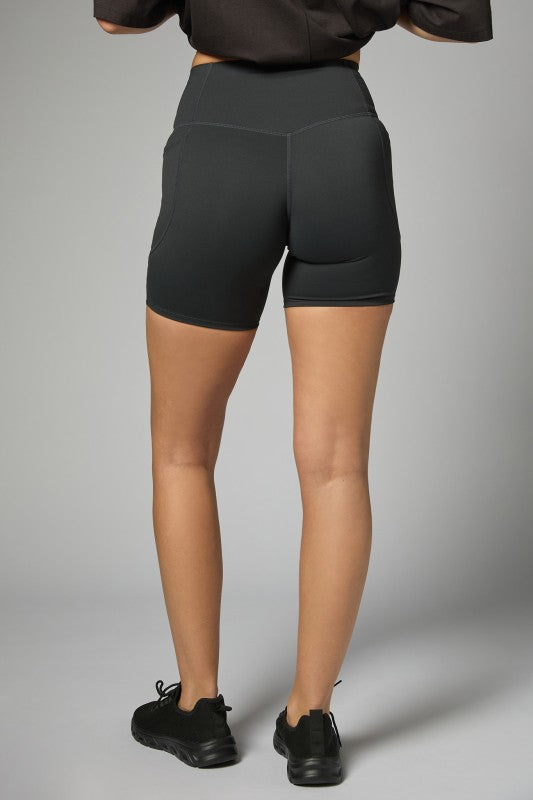Tummy Control & Button Lifting Biker Shorts
