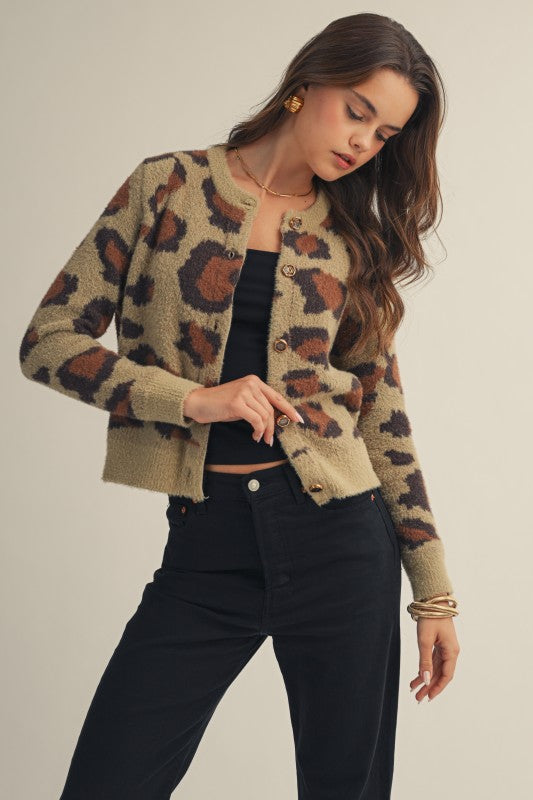 Soft Elegance Leopard Brushed Cardigan