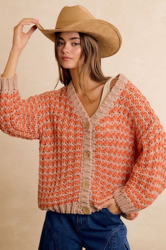 Thanksgiving Harvest Chunky Sweater Cardigan