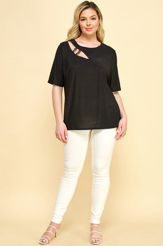 Plus Size Cut Out Top