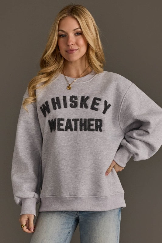 LT.GRAY & DK.GRAY WHISKEY WETHER SWEATSHIRT
