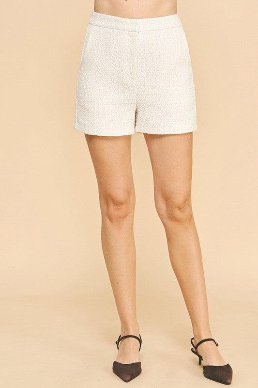 Tweed Shortened Bermuda Shorts
