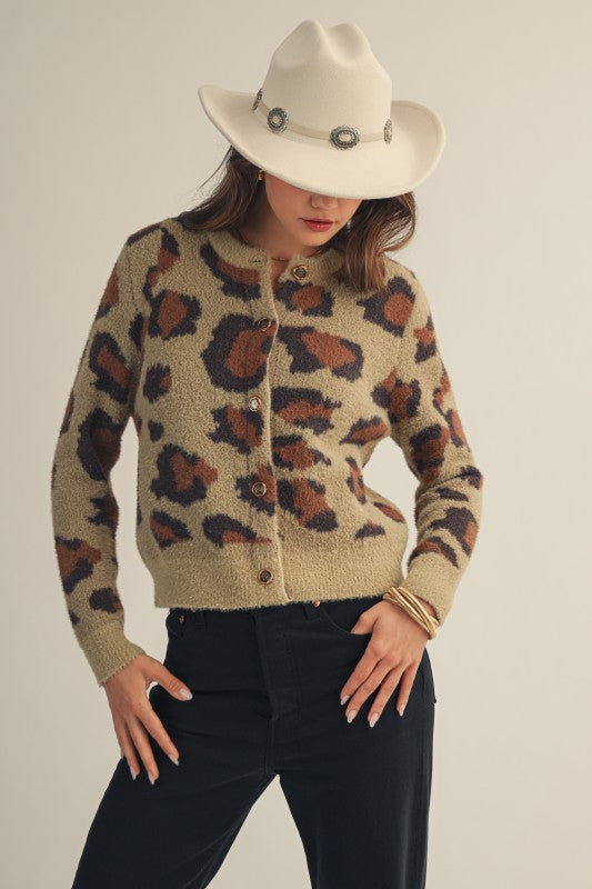 Soft Elegance Leopard Brushed Cardigan